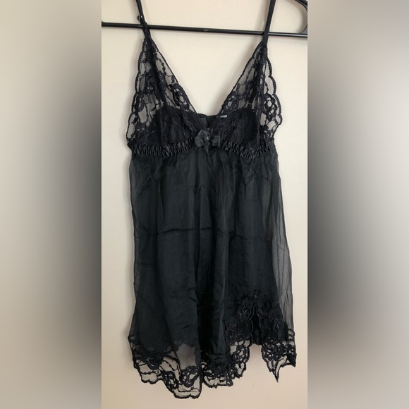 Frederick's of Hollywood Other - FREDERICKS of HOLLYWOOD Black Lace Lingerie Nightie Babydoll  Size M